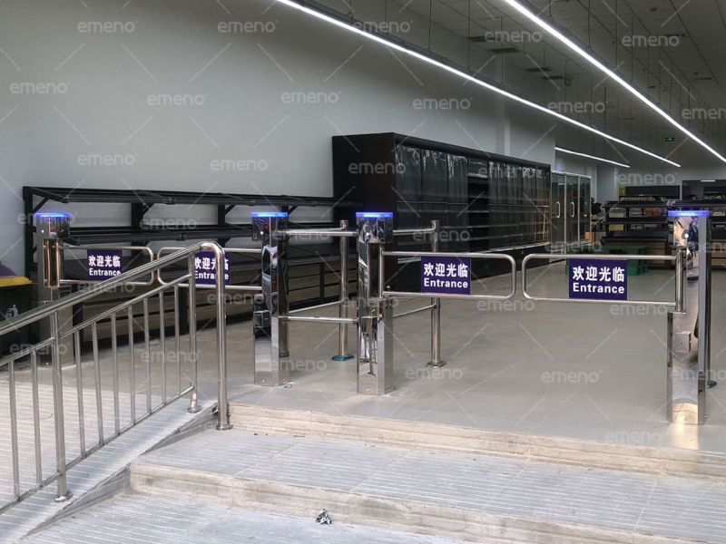 Lant de supermarket instalat poarta batanta cubic beauty supermarket ST100